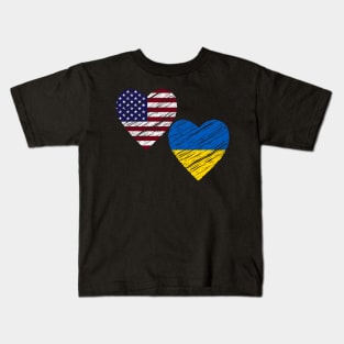 Usa support Ukraine Kids T-Shirt